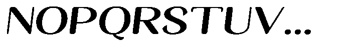 Seghan Elegant Round Bold Expanded Slant Font UPPERCASE