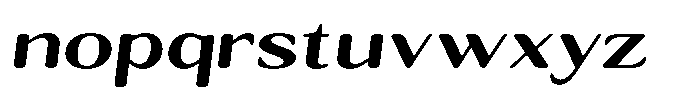 Seghan Elegant Round Bold Expanded Slant Font LOWERCASE