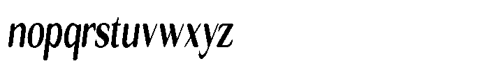 Seghan Elegant Round Bold Extra Condensed Slant Font LOWERCASE