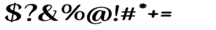 Seghan Elegant Round Bold Extra Expanded Slant Font OTHER CHARS