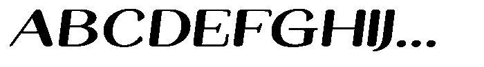 Seghan Elegant Round Bold Extra Expanded Slant Font UPPERCASE