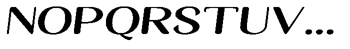 Seghan Elegant Round Bold Extra Expanded Slant Font UPPERCASE