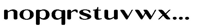 Seghan Elegant Round Bold Extra Expanded Font LOWERCASE