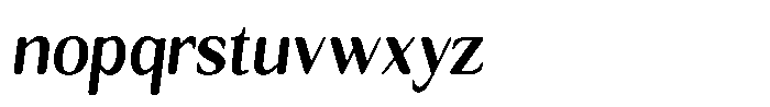 Seghan Elegant Round Bold Semi Condensed Slant Font LOWERCASE