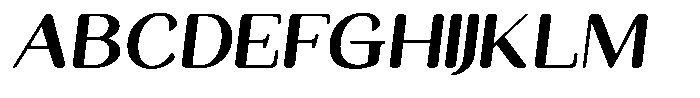 Seghan Elegant Round Bold Semi Expanded Slant Font UPPERCASE