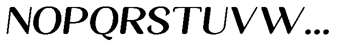 Seghan Elegant Round Bold Semi Expanded Slant Font UPPERCASE