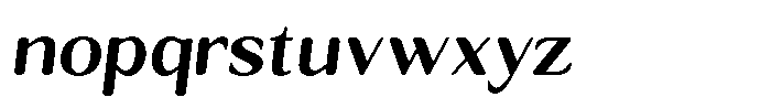 Seghan Elegant Round Bold Slant Font LOWERCASE