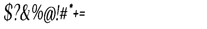 Seghan Elegant Round Condensed Slant Font OTHER CHARS