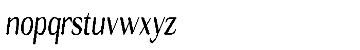 Seghan Elegant Round Condensed Slant Font LOWERCASE