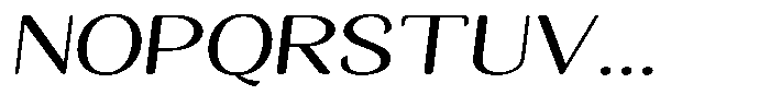 Seghan Elegant Round Expanded Slant Font UPPERCASE