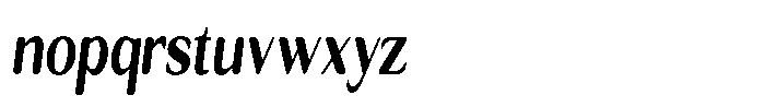 Seghan Elegant Round Extra Bold Condensed Slant Font LOWERCASE
