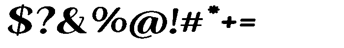 Seghan Elegant Round Extra Bold Expanded Slant Font OTHER CHARS