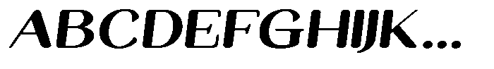 Seghan Elegant Round Extra Bold Expanded Slant Font UPPERCASE