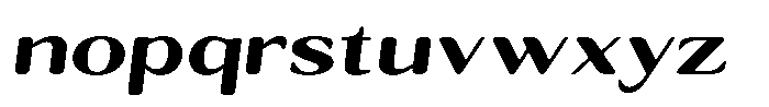 Seghan Elegant Round Extra Bold Expanded Slant Font LOWERCASE