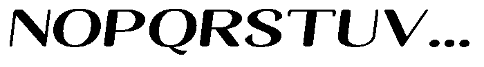 Seghan Elegant Round Extra Bold Extra Expanded Slant Font UPPERCASE