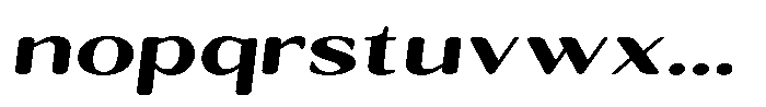 Seghan Elegant Round Extra Bold Extra Expanded Slant Font LOWERCASE