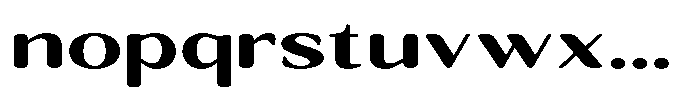 Seghan Elegant Round Extra Bold Extra Expanded Font LOWERCASE