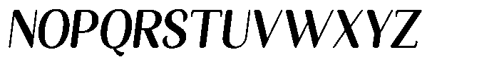 Seghan Elegant Round Extra Bold Semi Condensed Slant Font UPPERCASE
