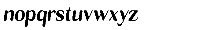 Seghan Elegant Round Extra Bold Semi Condensed Slant Font LOWERCASE