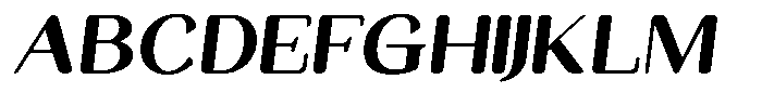 Seghan Elegant Round Extra Bold Semi Expanded Slant Font UPPERCASE