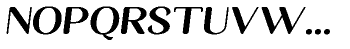 Seghan Elegant Round Extra Bold Semi Expanded Slant Font UPPERCASE