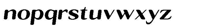 Seghan Elegant Round Extra Bold Semi Expanded Slant Font LOWERCASE