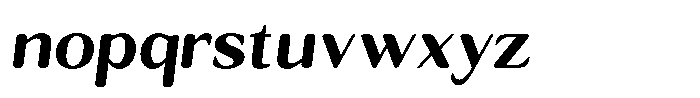 Seghan Elegant Round Extra Bold Slant Font LOWERCASE