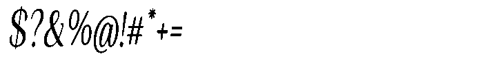 Seghan Elegant Round Extra Condensed Slant Font OTHER CHARS