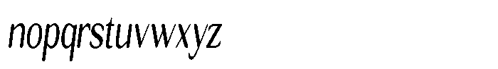 Seghan Elegant Round Extra Condensed Slant Font LOWERCASE