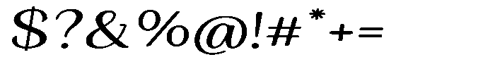 Seghan Elegant Round Extra Expanded Slant Font OTHER CHARS