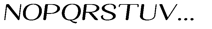 Seghan Elegant Round Extra Expanded Slant Font UPPERCASE