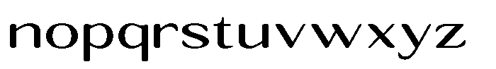Seghan Elegant Round Extra Expanded Font LOWERCASE