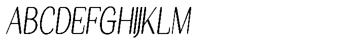 Seghan Elegant Round Extra Light Condensed Slant Font UPPERCASE