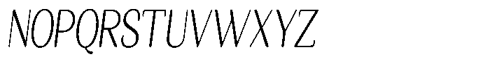 Seghan Elegant Round Extra Light Condensed Slant Font UPPERCASE