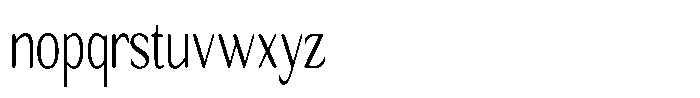 Seghan Elegant Round Extra Light Condensed Font LOWERCASE