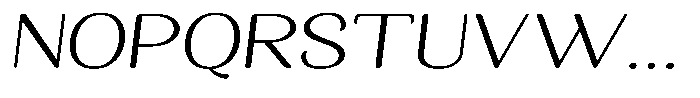 Seghan Elegant Round Extra Light Expanded Slant Font UPPERCASE