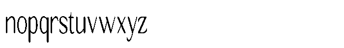 Seghan Elegant Round Extra Light Extra Condensed Font LOWERCASE