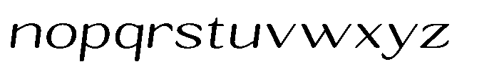 Seghan Elegant Round Extra Light Extra Expanded Sl Font LOWERCASE