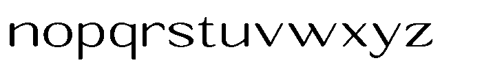 Seghan Elegant Round Extra Light Extra Expanded Font LOWERCASE