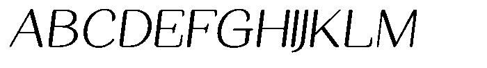 Seghan Elegant Round Extra Light Semi Expanded Slant Font UPPERCASE