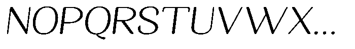 Seghan Elegant Round Extra Light Semi Expanded Slant Font UPPERCASE