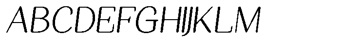 Seghan Elegant Round Extra Light Slant Font UPPERCASE