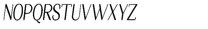 Seghan Elegant Round Light Condensed Slant Font UPPERCASE