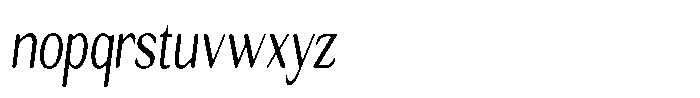 Seghan Elegant Round Light Condensed Slant Font LOWERCASE