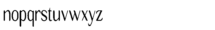 Seghan Elegant Round Light Condensed Font LOWERCASE
