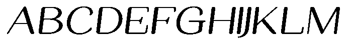 Seghan Elegant Round Light Expanded Slant Font UPPERCASE