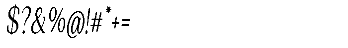 Seghan Elegant Round Light Extra Condensed Slant Font OTHER CHARS