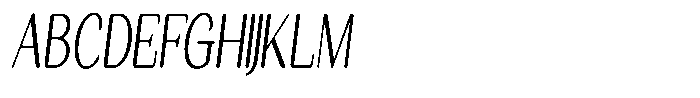 Seghan Elegant Round Light Extra Condensed Slant Font UPPERCASE