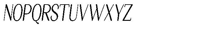 Seghan Elegant Round Light Extra Condensed Slant Font UPPERCASE
