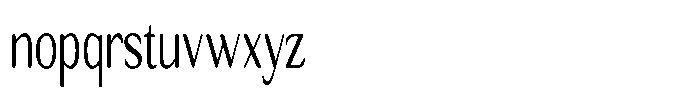 Seghan Elegant Round Light Extra Condensed Font LOWERCASE